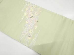 ヱ霞に桜模様織り出し　名古屋帯